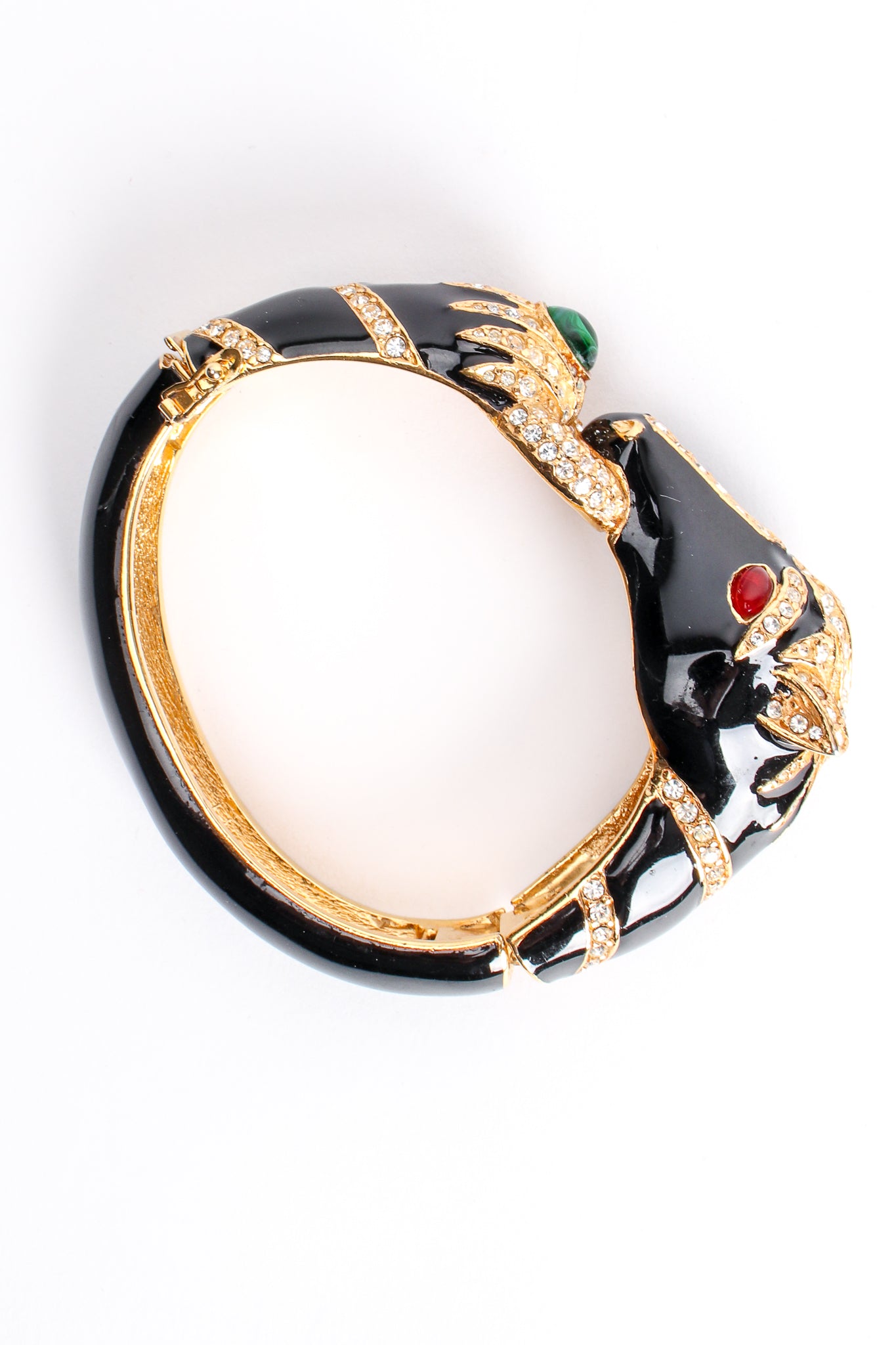 Vintage Ciner Enamel Jeweled Horse Bangle Bracelet at Recess Los Angeles