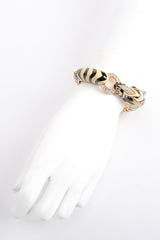 Vintage Ciner Enamel Zebra Stripe Bracelet on mannequin at Recess Los Angeles