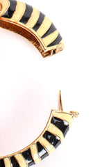 Vintage Ciner Enamel Zebra Stripe Bracelet clasp at Recess Los Angeles