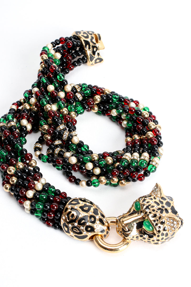 VIntage Ciner Beaded Cheetah Collar Necklace at Recess Los Angeles