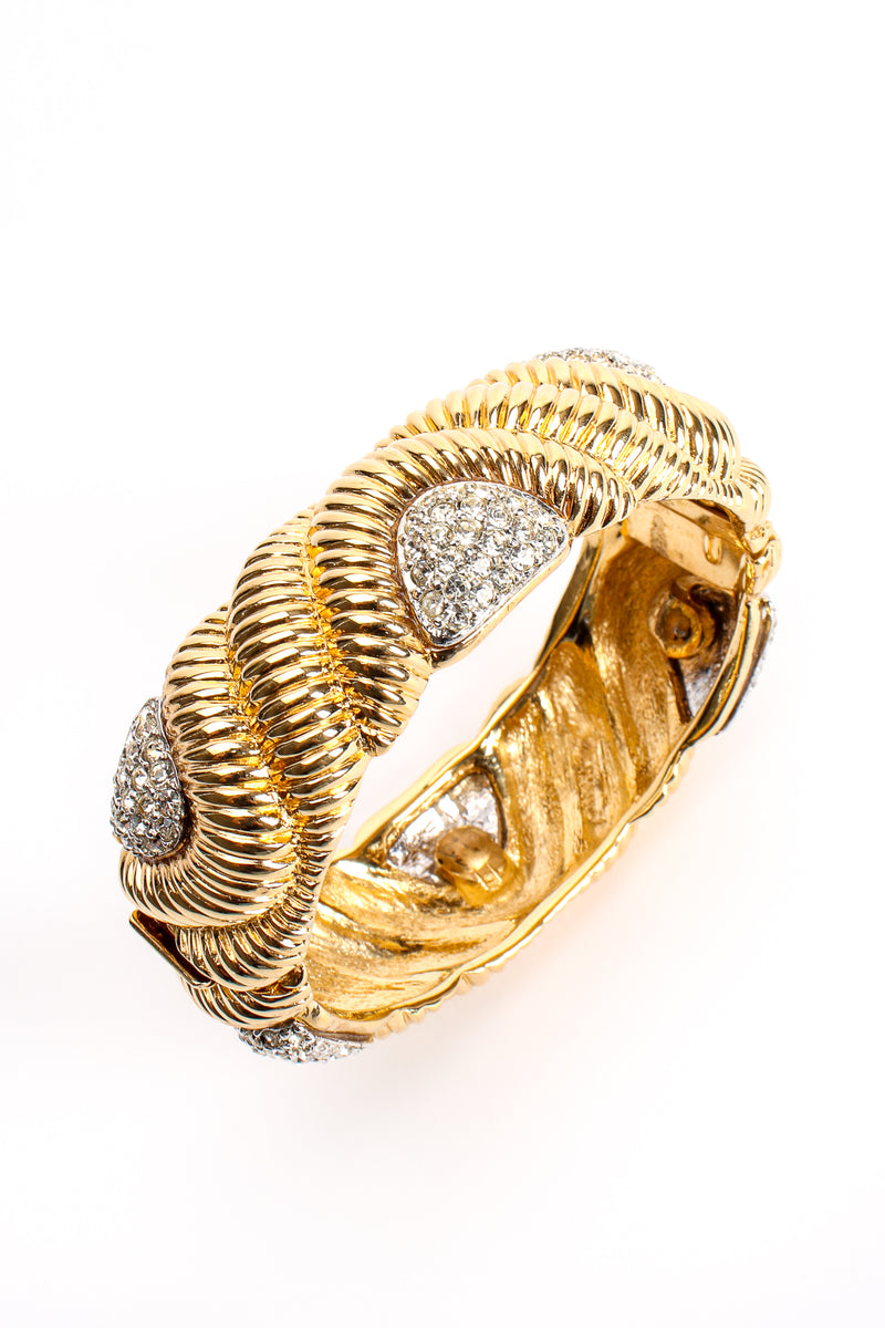 Vintage Ciner Ribbed Rhinestone Bracelet at Recess Los Angeles