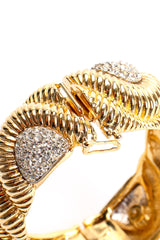 Vintage Ciner Ribbed Rhinestone Bracelet clasp at Recess Los Angeles