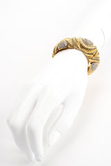 Vintage Ciner Ribbed Rhinestone Bracelet on mannequin at Recess Los Angeles