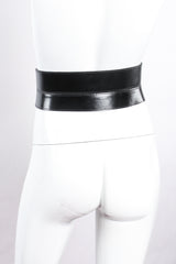 Vintage Claude Montana Vacher Wide Leather Cinch Belt on mannequin back at Recess Los Angeles