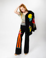 Corduroy and  snap flare jacket and pant set by Lillie Rubin on Model. @recessla