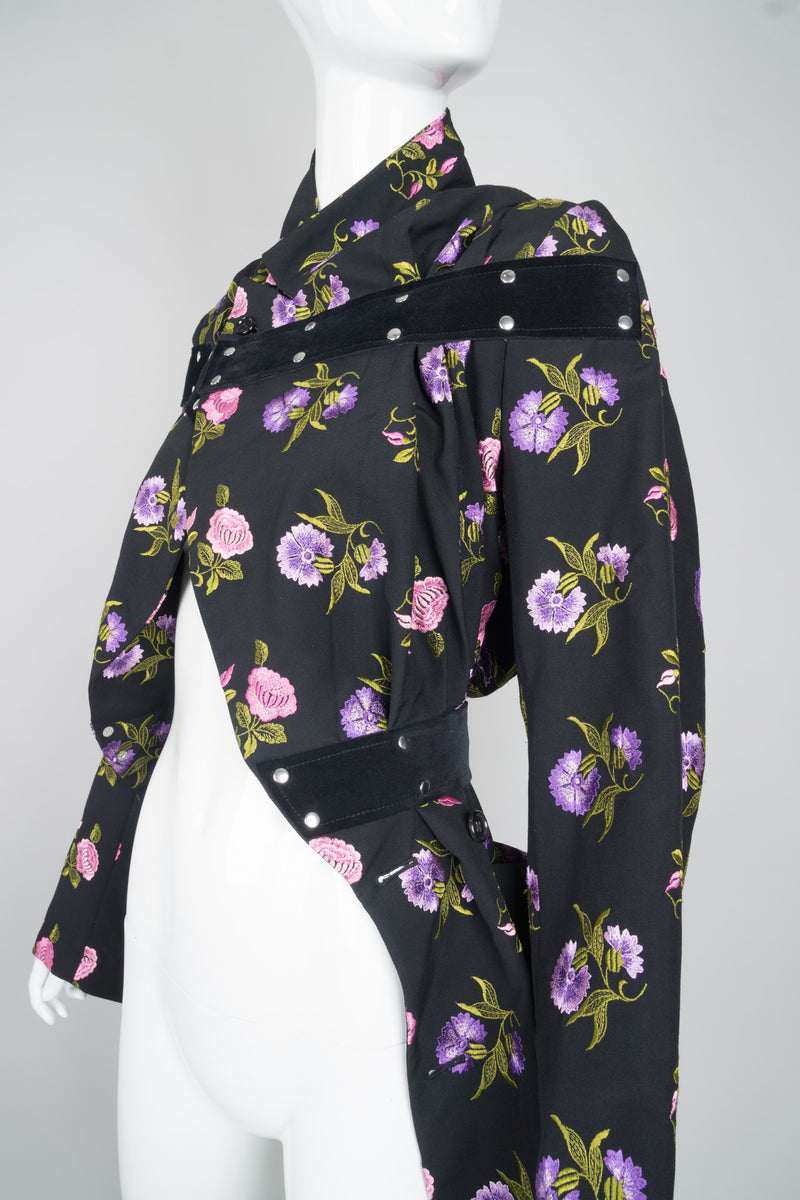 Comme des Garçons Floral Bondage Peplum Jacket