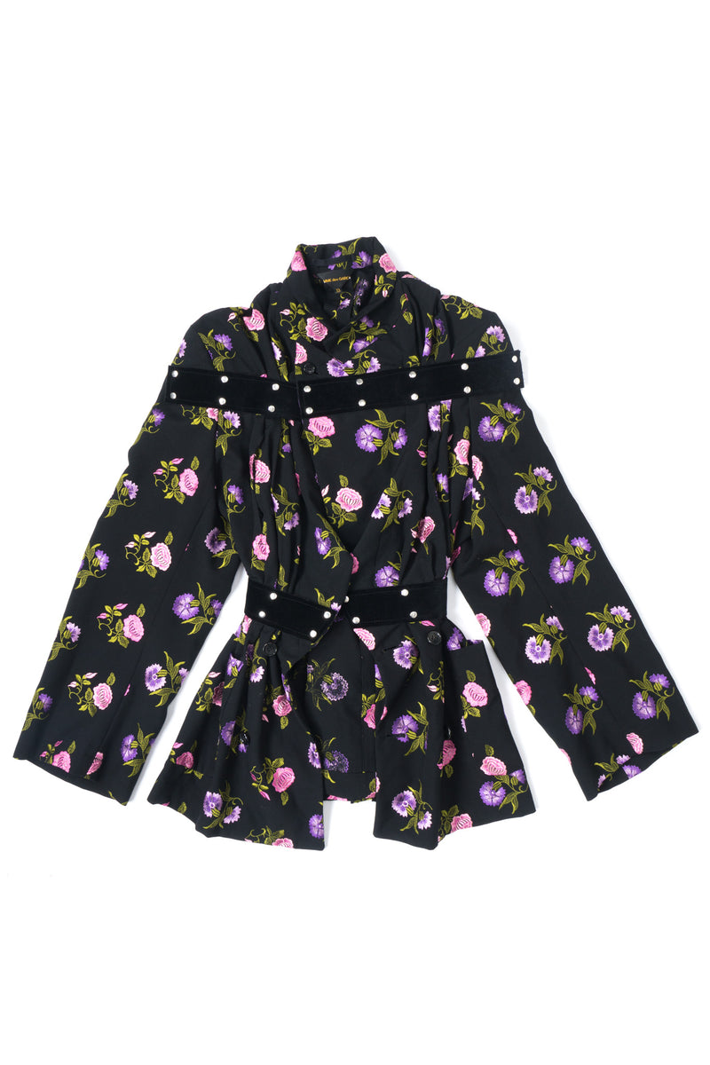 Comme des Garçons Floral Bondage Peplum Jacket