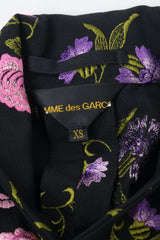 Comme des Garçons Floral Bondage Peplum Jacket