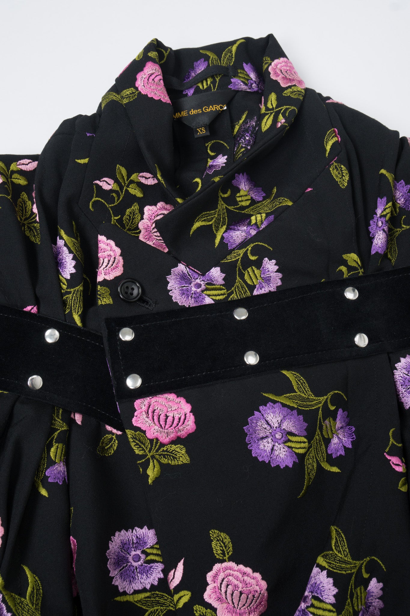 Comme des Garçons Floral Bondage Peplum Jacket