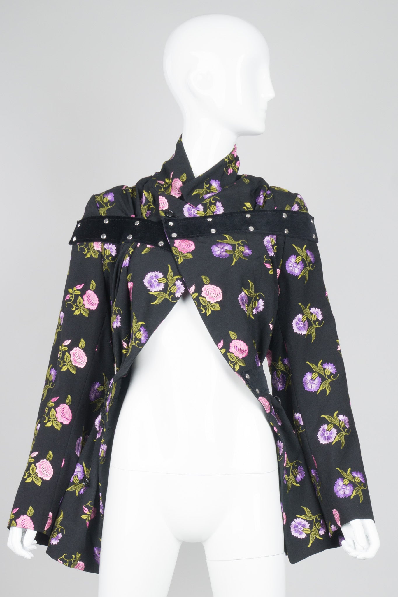 Comme des Garçons Floral Bondage Peplum Jacket