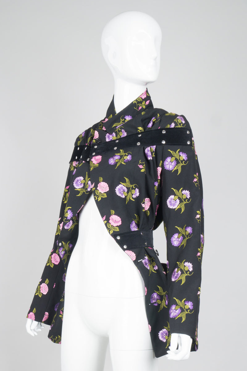 Comme des Garçons Floral Bondage Peplum Jacket