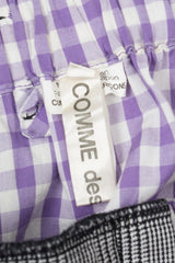 Comme des Garçons Mixed Media Draped Panel Gingham Skirt