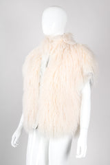 Recess Los Angeles Vintage Mongolian Lamb Silky Fur Leather Rocker Vest