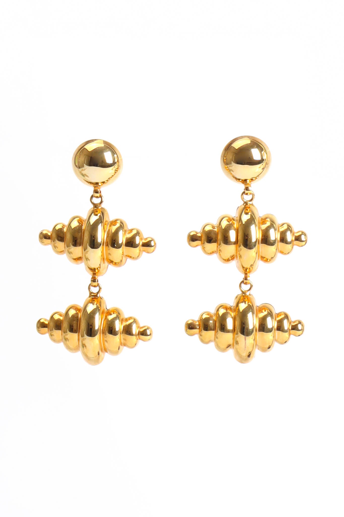 Vintage Double Croissant Chandelier Earrings front @ Recess Los Angeles