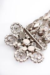 Vintage Crystal Rhinestone Silver Metal Mesh Belt buckle hook at Recess Los Angeles