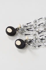 Vintage Crystal Disco Ball Tassel Waterfall Earrings