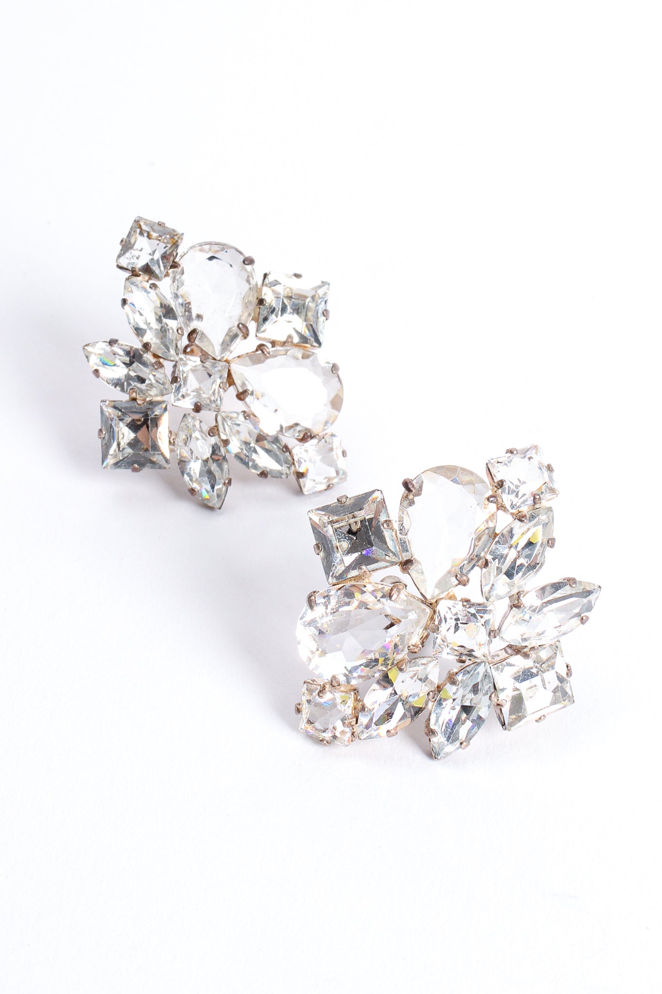 Vintage Cut Crystal Cluster Earrings at Recess Los Angeles