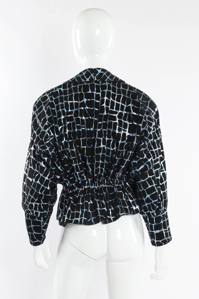 Vintage Cuir Dore Iridescent Crocodile Jacket mannequin back @ Recess Los Angeles