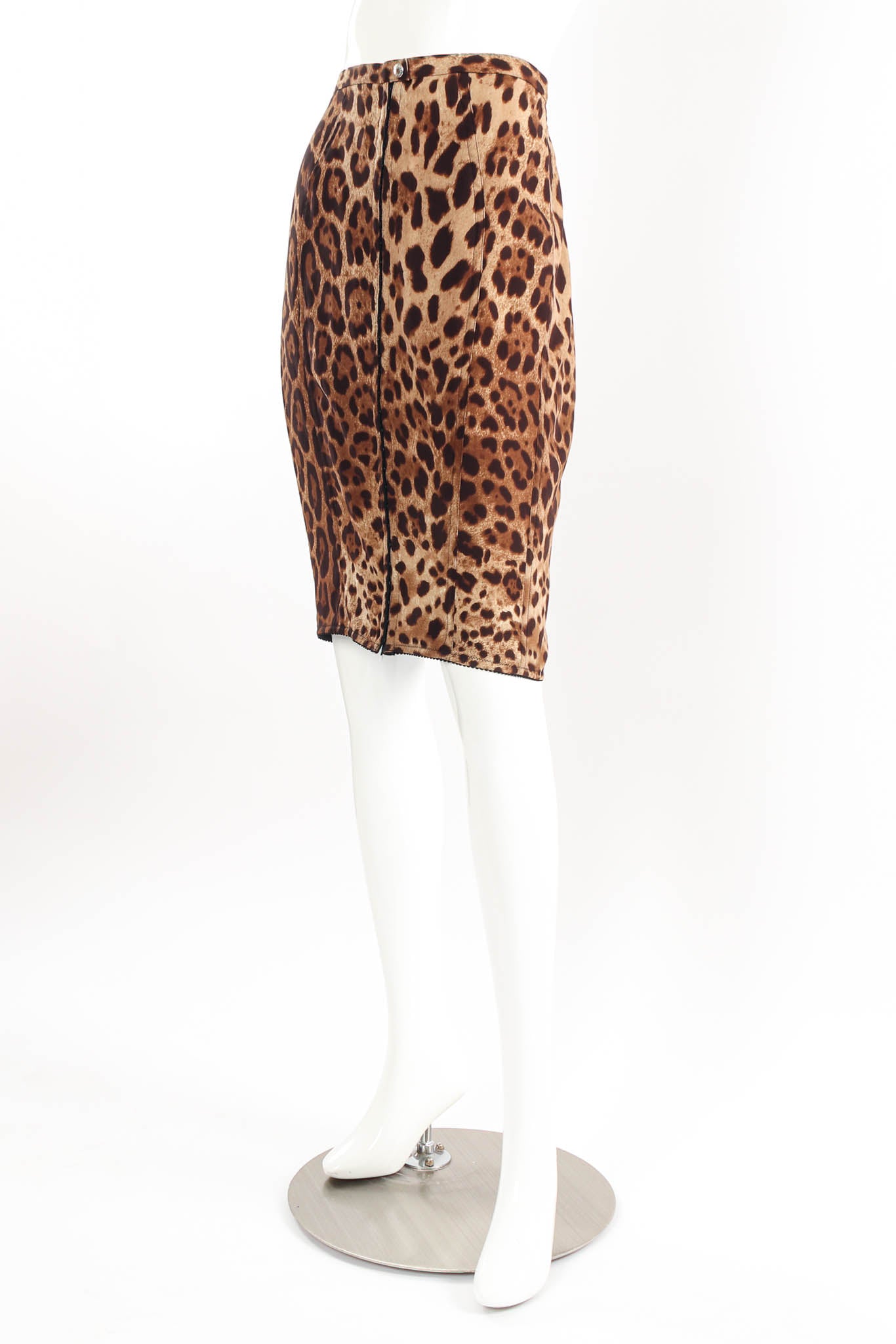 Vintage Dolce & Gabbana Silk Jaguar Corset Skirt mannequin angle @ Recess Los Angeles