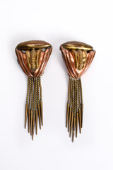 Vintage Diva Brass Dagger Fringe Earrings at Recess Los Angeles