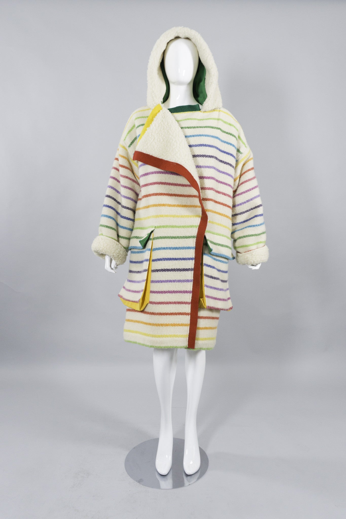 Jean Charles De Castelbajac Rainbow Coat Hooded