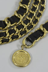 Chanel Triple Chain Belt with Logo Coin