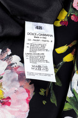 Dolce & Gabbana Floral Printed Sheath Dress size tag @recessla