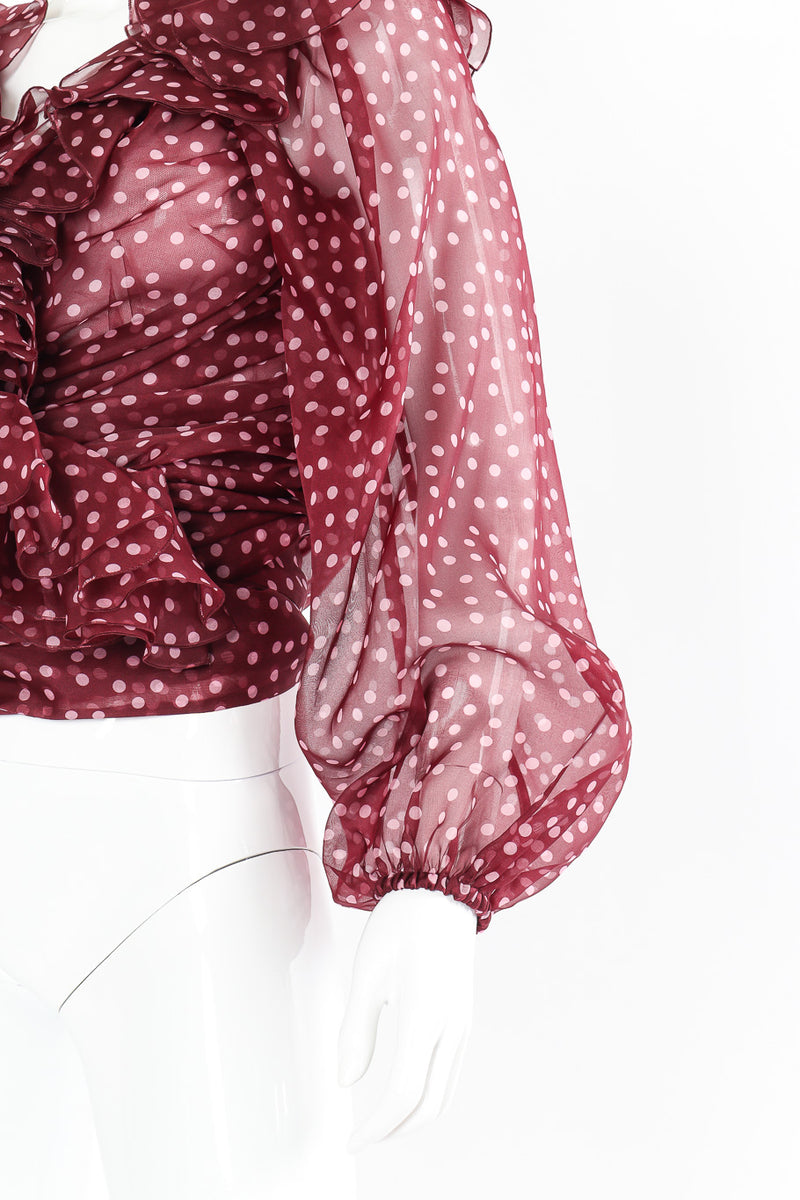 Dolce & Gabbana organza wrap blouse sleeve detail @recessla