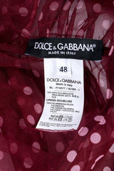 Dolce & Gabbana organza wrap blouse designer label, size and fabric content @recessla