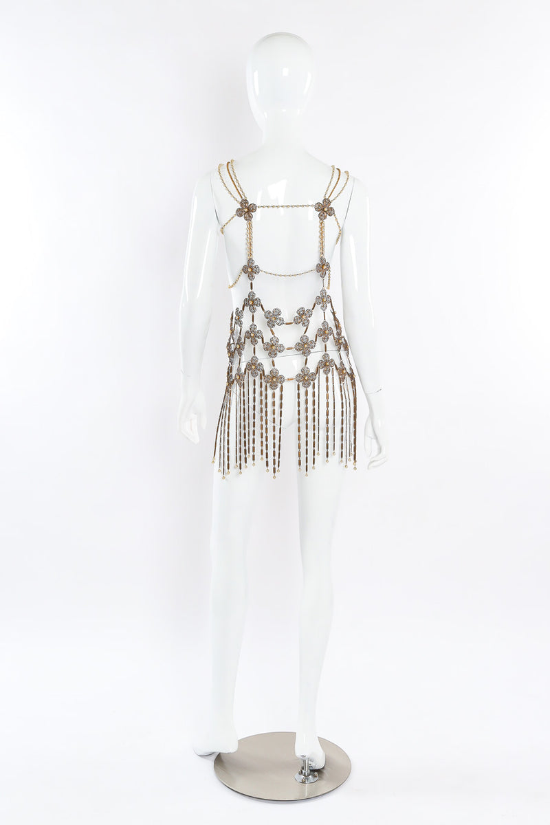 Vintage draped chain harness vest back mannequin @recessla