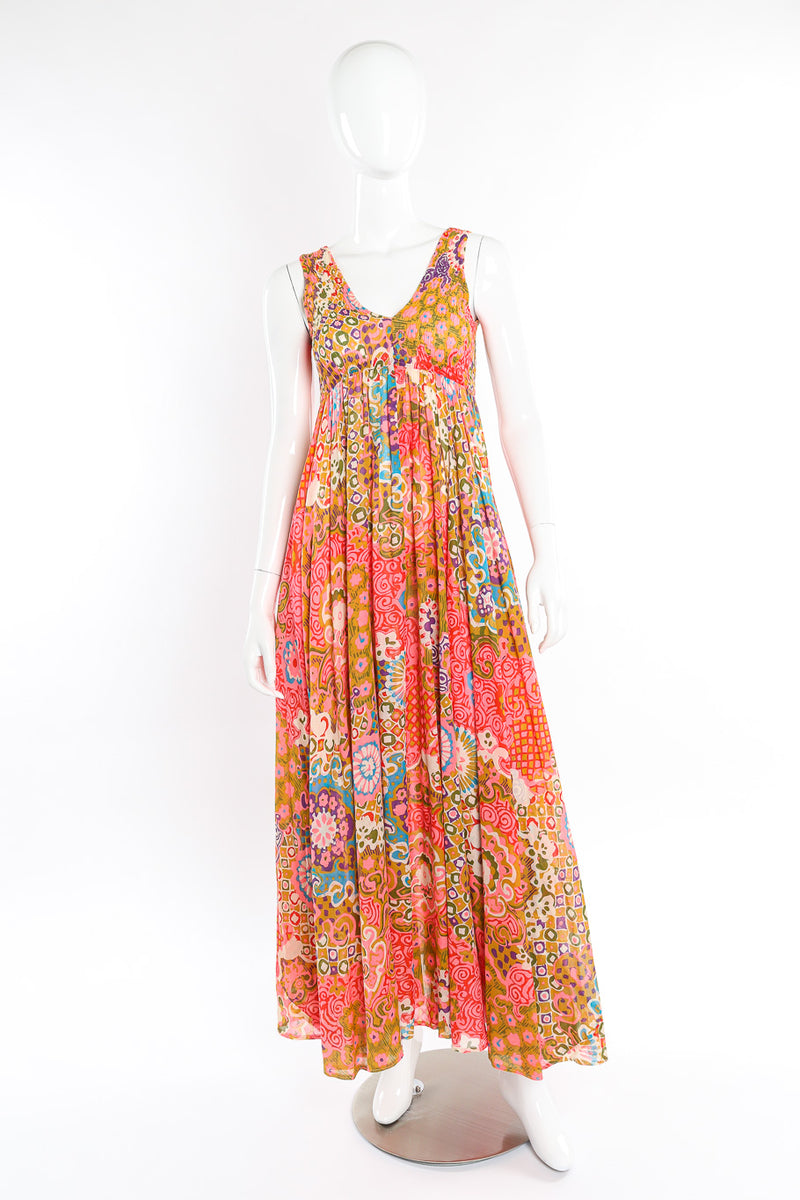 Denise L psychedelic maxi dress on mannequin @recessla