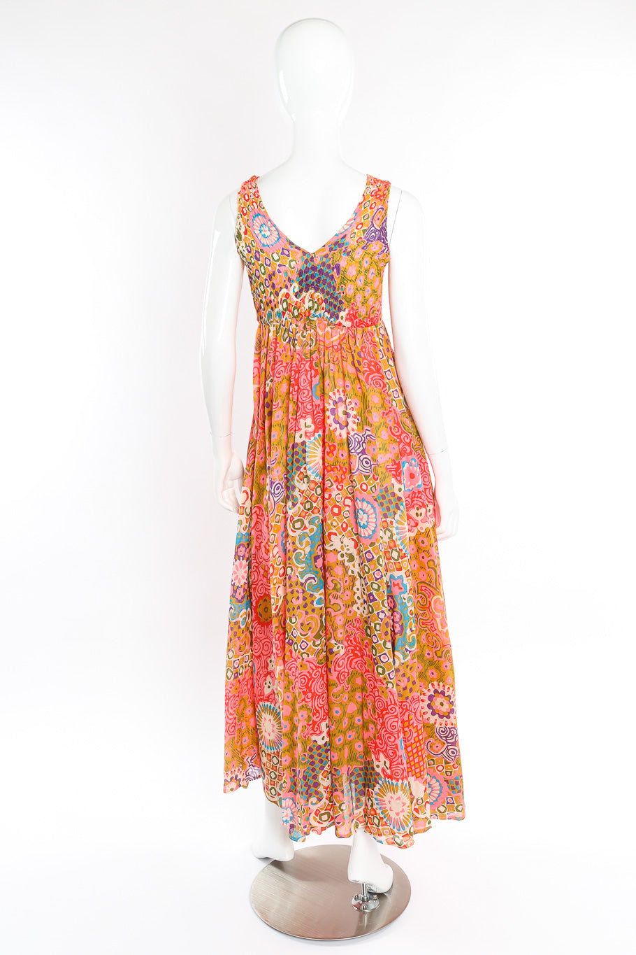 Denise L psychedelic maxi dress on mannequin @recessla