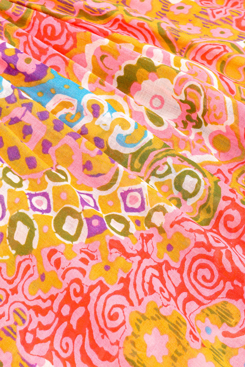 Denise L psychedelic maxi dress fabric pattern details @recessla