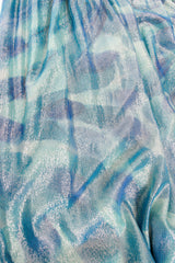 Vintage Diane Dickinson Metallic Lamé Liquid Waist Wrap Dress fabric detail at Recess LA