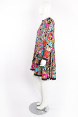 Vintage Diane Freis Tropical Beaded Silk Duster on Mannequin side at Recess Los Angeles