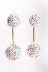 Vintage Diane Lauren Iridescent Rhinestone Ball Drop Earrings at Recess Los Angeles