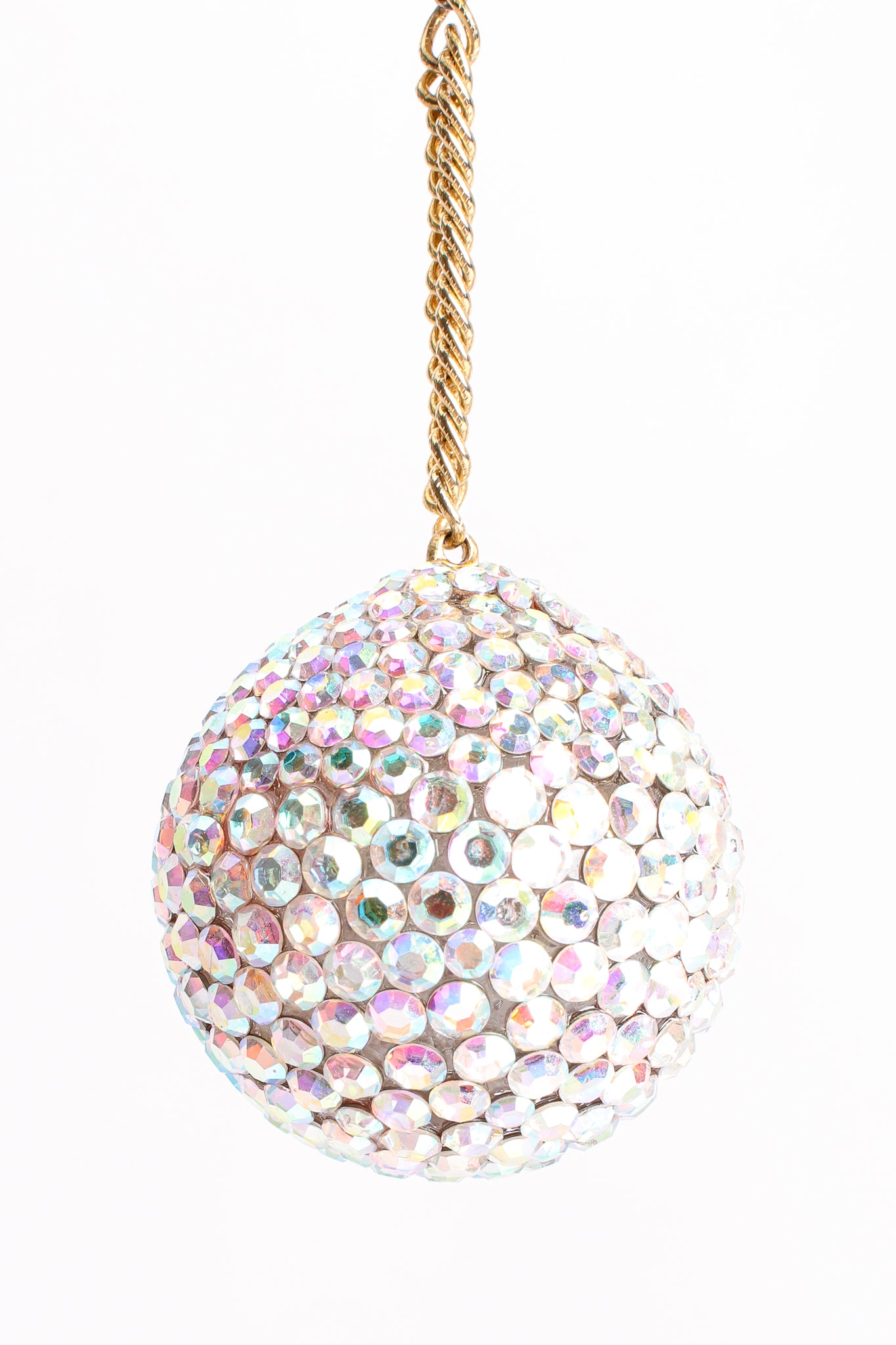 Vintage Diane Lauren Iridescent Rhinestone Ball Drop Earrings at Recess Los Angeles