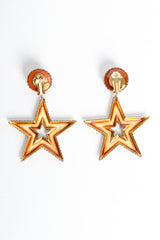 Vintage Diane Lauren Star Rhinestone Dangle Earrings reverse @ Recess LA