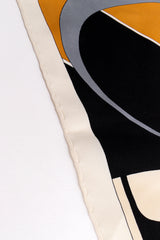 Vintage Christian Dior Colorblock Monogram Silk Scarf rolled hem at Recess Los Angeles