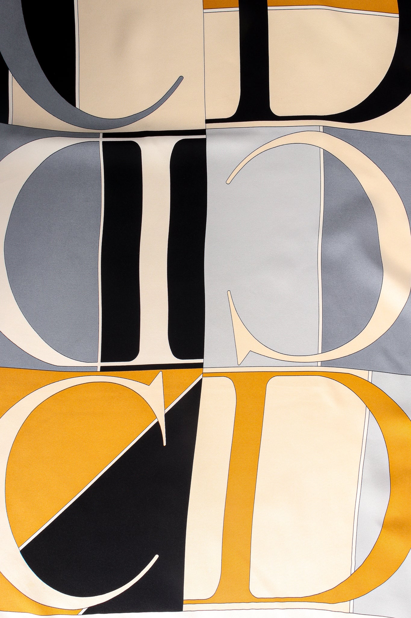 Vintage Christian Dior Colorblock Monogram Silk Scarf print at Recess Los Angeles