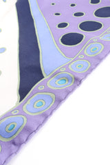 Vintage Christian Dior Graduated Dot Nautilus Swirl Silk Scarf rolled hem at Recess Los Angeles