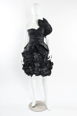 Vintage Christian Dior 1985 A/W Silk Taffeta Ruffle Dress mannequin front @ Recess LA