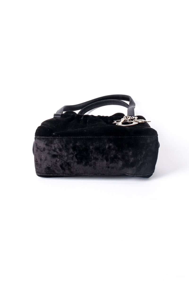 Vintage Christian Dior Velvet Mini Tote bottom at Recess Los Angeles