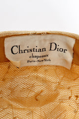 Vintage Christian Dior Jeweled Floral Pillbox Hat label @ Recess LA