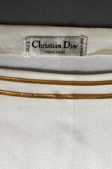 Vintage Christian Dior Ribbon Trim Top & Skirt Set top label @ Recess Los Angeles