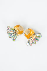 Diva Paradise Shine Crystal Cluster Turban Clip Earrings