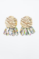 Diva Paradise Shine Crystal Cluster Turban Clip Earrings