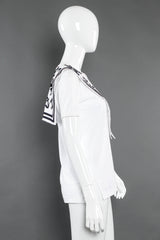 Vintage Dolce & Gabbana Navy Sailor Top mannequin side @ Recess Los Angeles