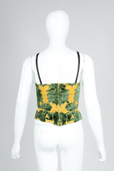 Recess Vintage Dolce & Gabbana Velvet Brocade Bustier Bra Top On Mannequin, back