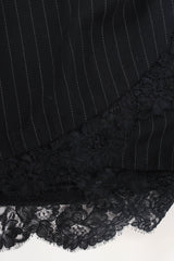 Vintage Donna Karan DKNY Pinstripe Lace Blazer & Skirt Set lace hem detail @ Recess Los Angeles